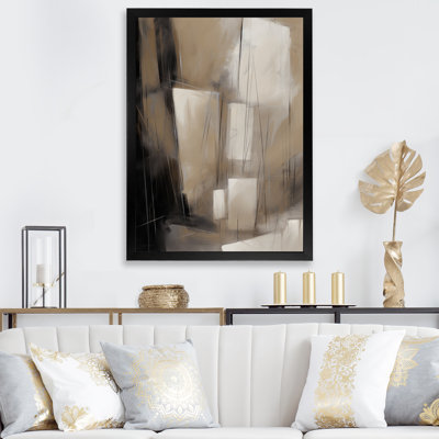 Mélange géométrique gris beige Phebe I