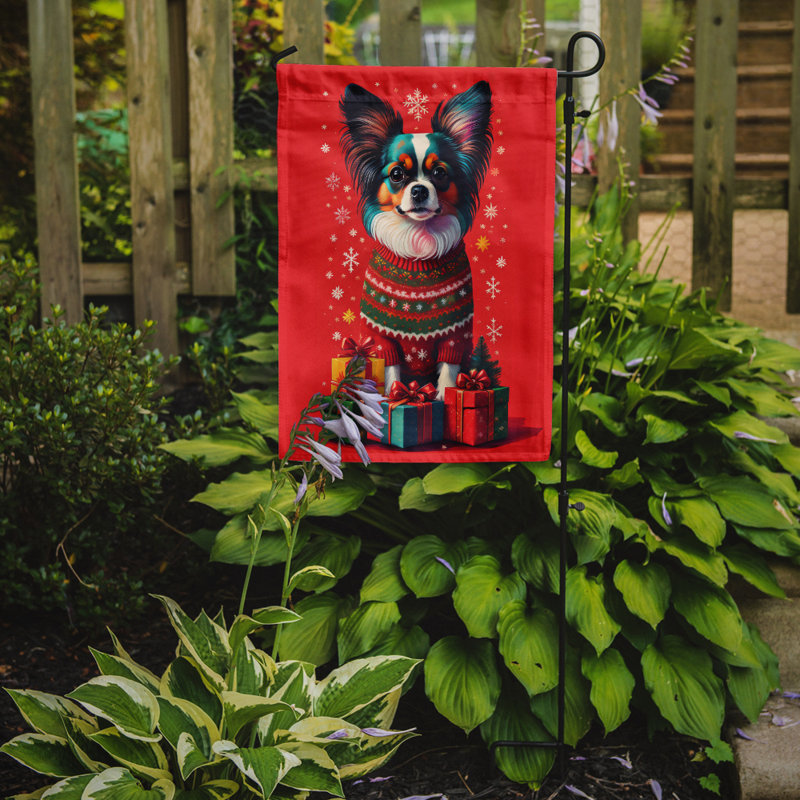 Drapeau de jardin en polyester double face H 15,5 po x l 11,25 po