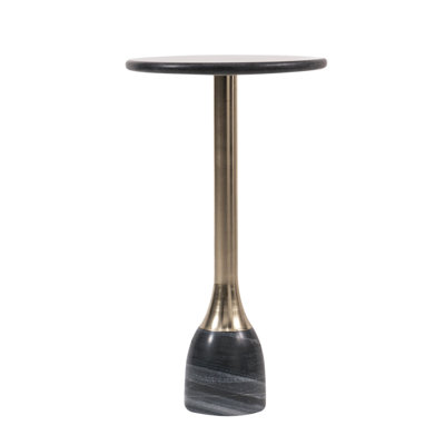 Modern Marble Top Drink Table with Pedestal