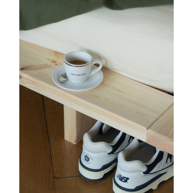 Japan Bed Frame, FSC certified pine wood, Made in Europe, Scandinavian Design, choose your size and color, Unfinished