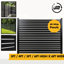 5ft High Aluminium Slatted Fence Kit with 50mm Slats - Modern Garden Fencing (Black & Anthracite Grey)-135422527-135422528-135422533