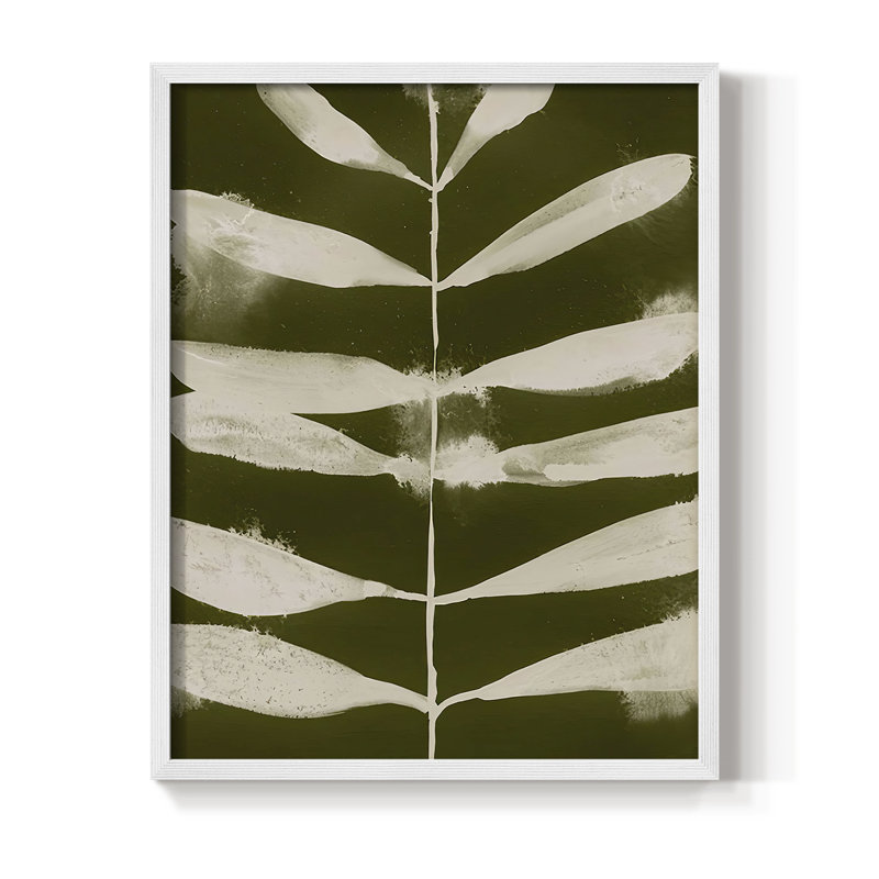 «Organic Bloom VI», reproduction encadrée - bois massif, H 11 po x l 9 po, Blanc