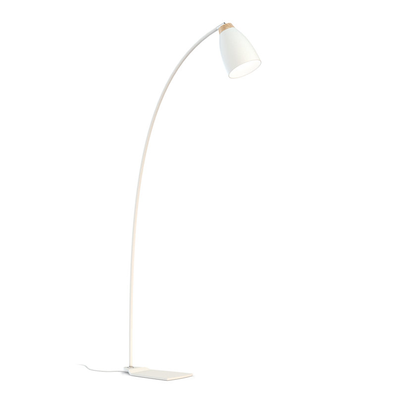 Grandy 149cm Arched Floor Lamp, White