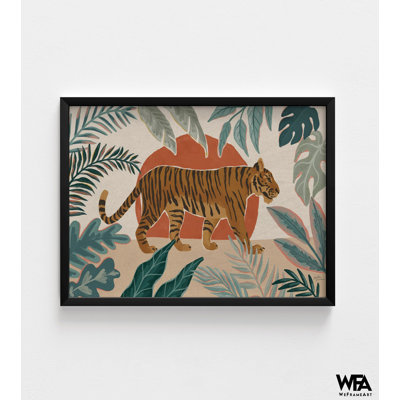 Framed Tiger Print, Jungle Wall Art Print, Nature Wall Decor, Tiger Painting Print, Tiger Wall Hanging, Framed Wall Art, Oversized Wall Art