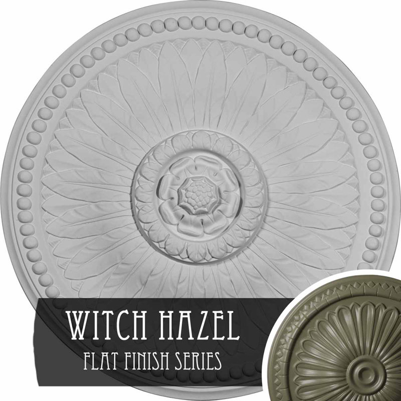 Endurathane Rose Ceiling Medallion, 18"OD x 3 1/2"ID x 1 1/2"P (Fits Canopies up to 7 1/4"), Hand-Painted Burnished Mahogany Crackle Finish