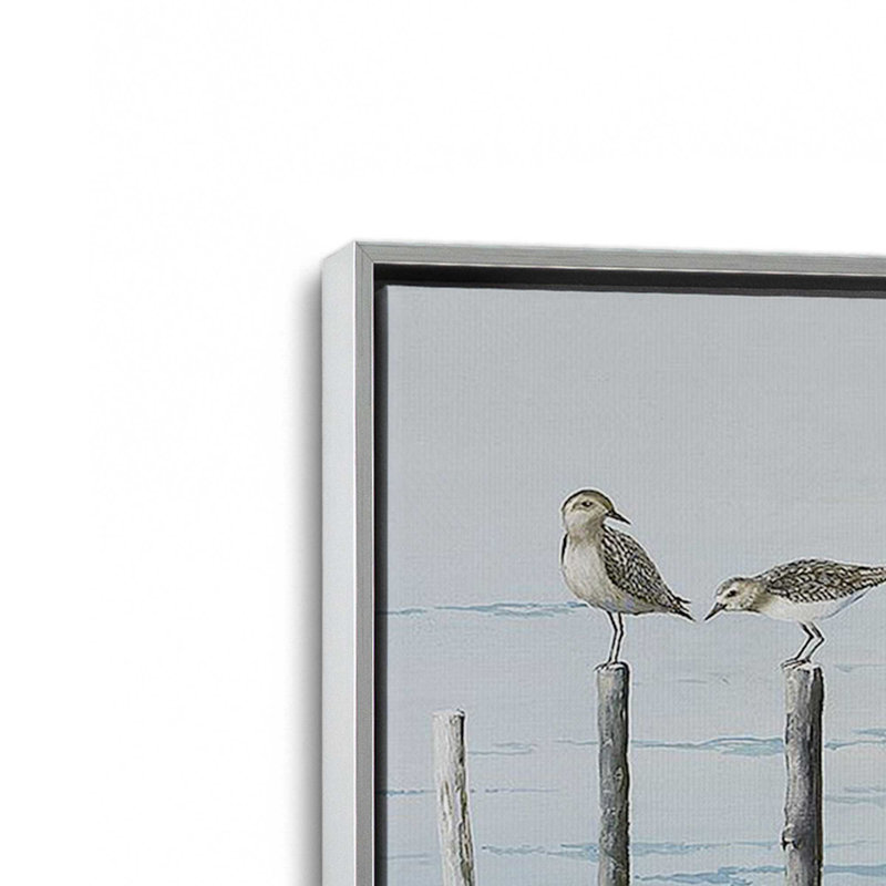 «Noonday Escapade», reproduction sur toile, Cadre flottant en chrome poli, H 26 po x l 38 po x P 1,75 po