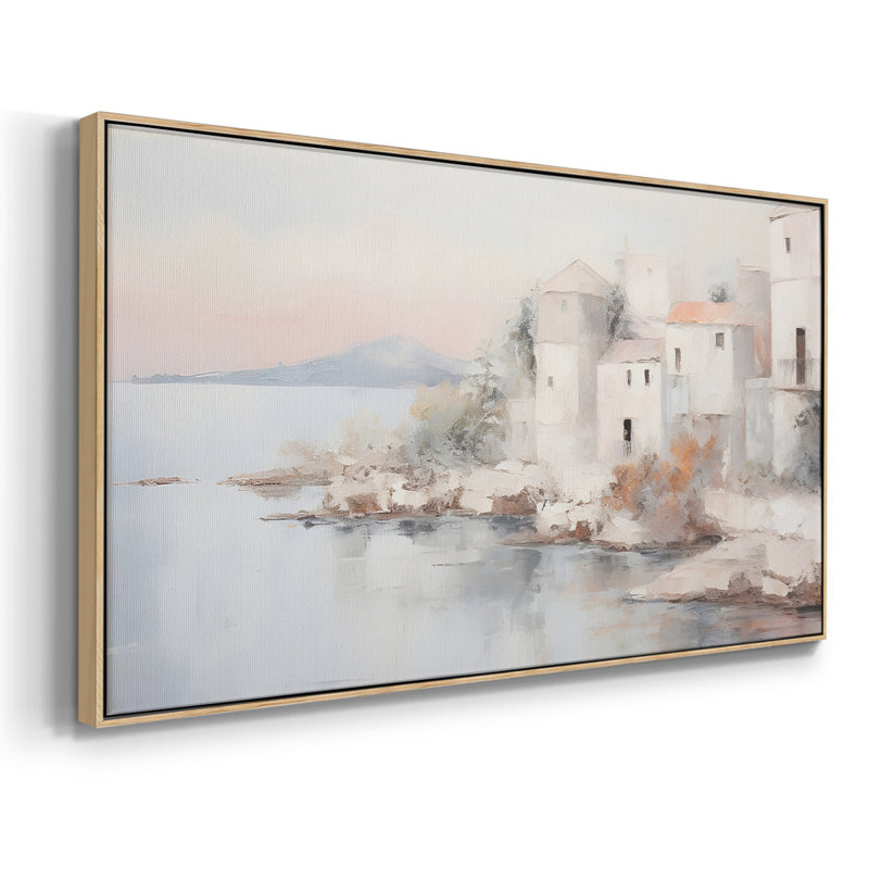 Série paysage - DCCxxxxi - Toile tendue avec châssis encadré - Prêt à être accroché, H 21 po x l 41 po, Blanc