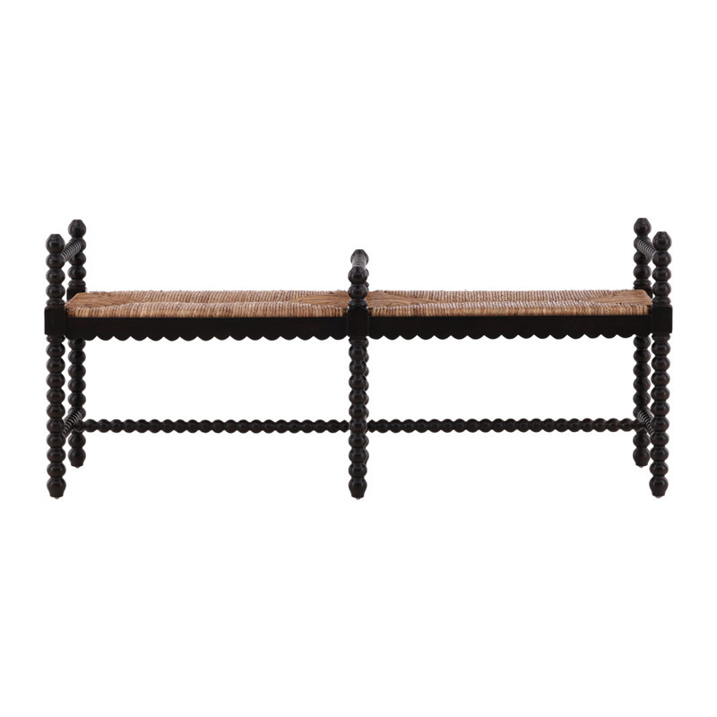 Banc en bois Emmalee, Gris