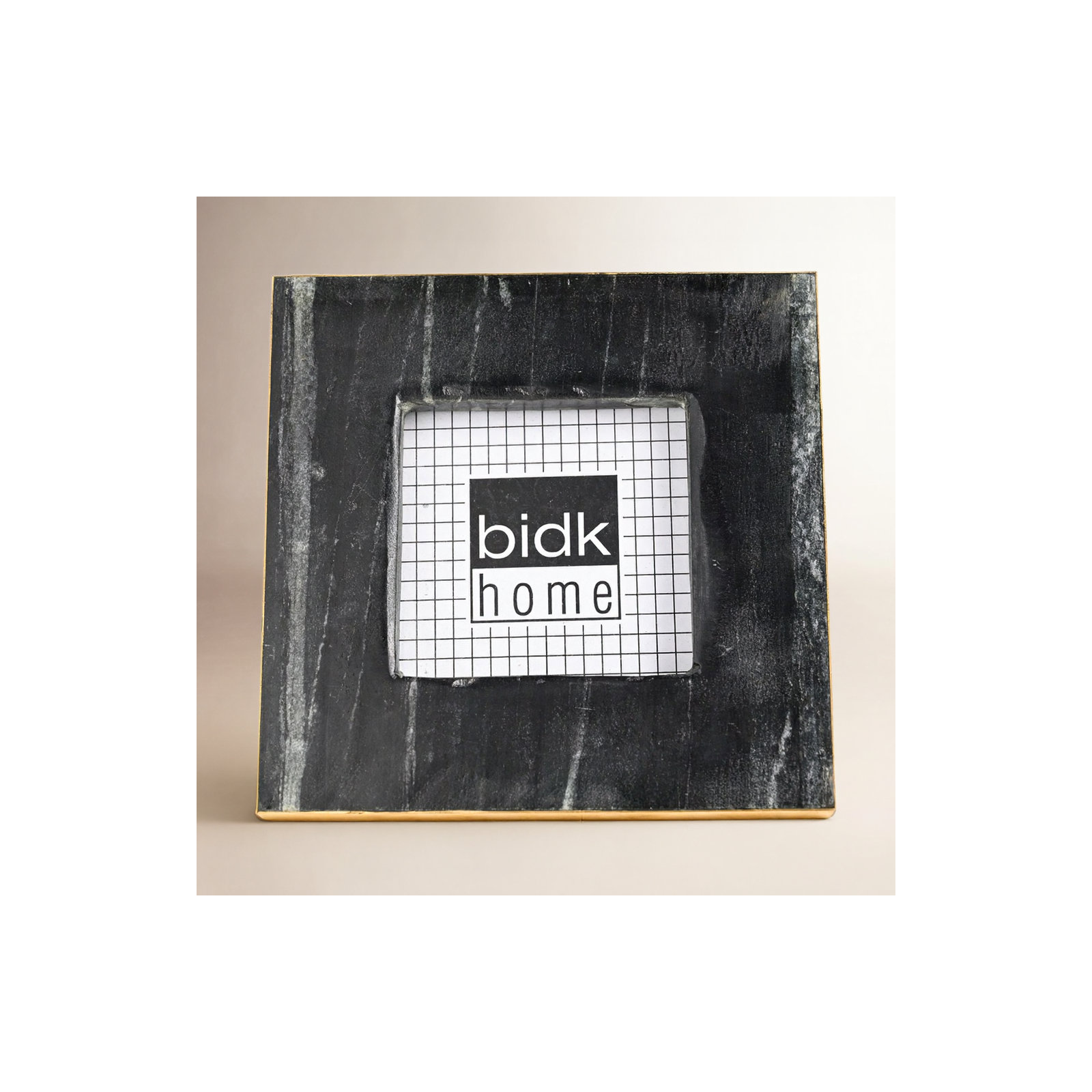 Barnesville Black Marble Picture Frame Med, 3.5" x 3.5"