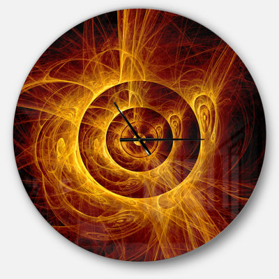 The Flashing Yellow Flame - Modern wall clock