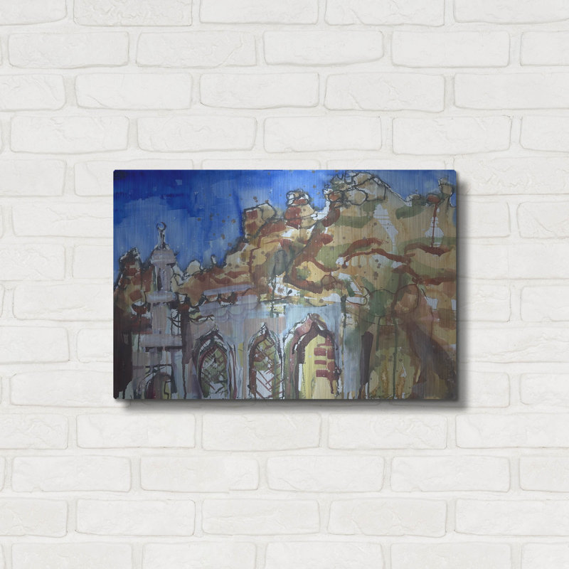 Art mural en métal de luxe «Archway» par Erin McGee Ferrell, 24 po x 16 po, H 16 po x l 24 po