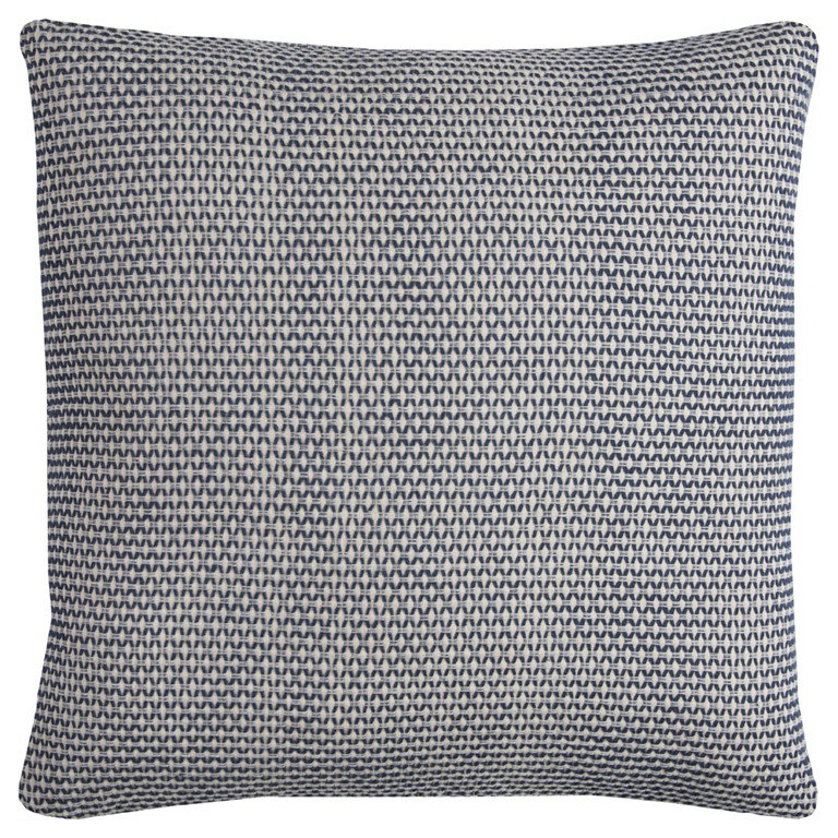 Coussin décoratif en coton, Indigo