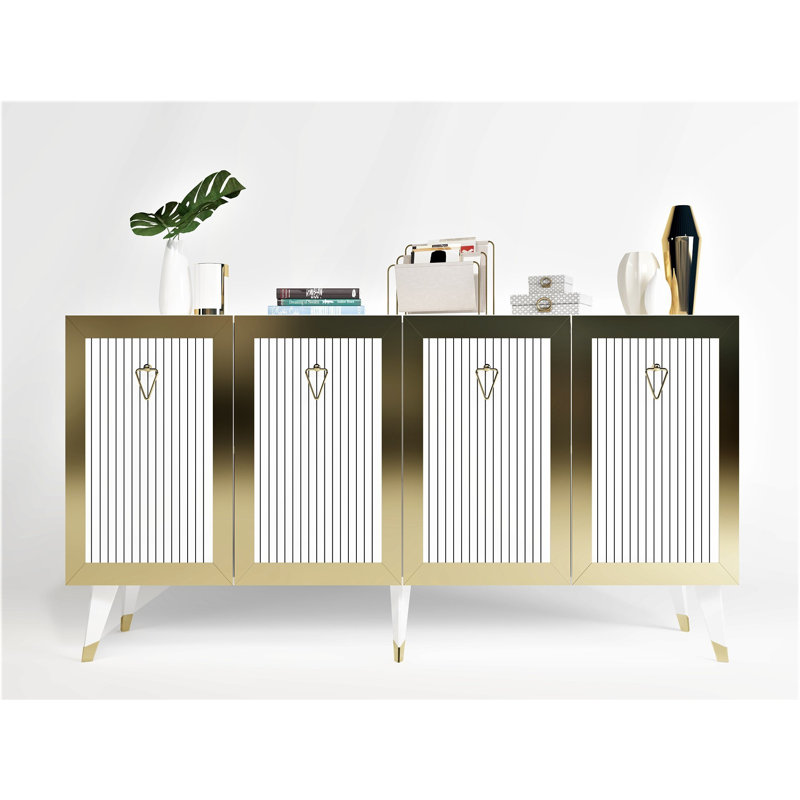 Olivia 150cm Console Table, Gold