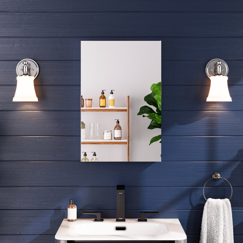 Armoire de rangement murale sans cadre l 16 po x H 24 po avec 3 tablettes réglables