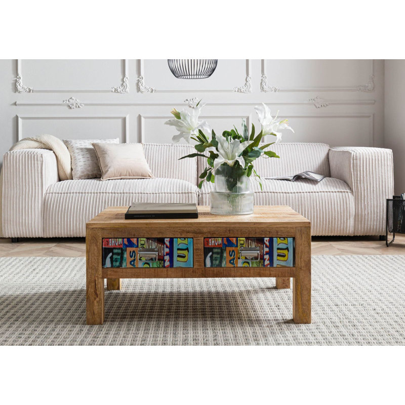 LOUNGE COLLECTION Solid Wood Coffee Table with Storage
