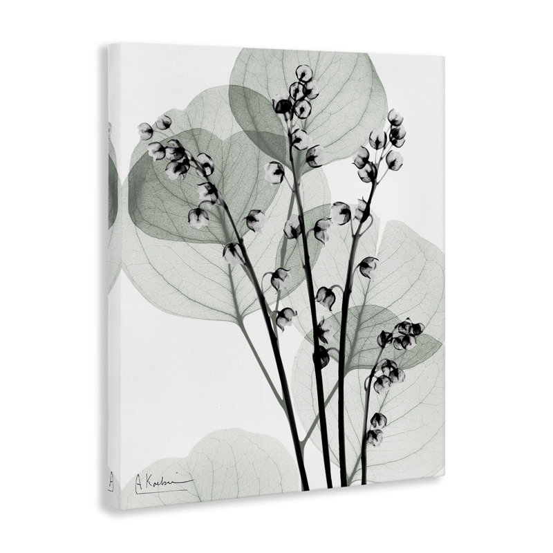 Toile fraîche d'herbes minimalistes, design par Albert Koetsier, H 48 po x l 36 po
