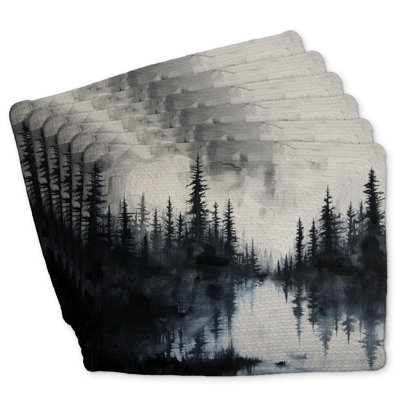 Abstract Lake Braided Polyester Boltwood - Set of 6 Home Decor