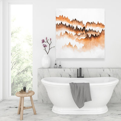 Mountain of Fir Trees - Minimalist Living Room Canvas Art