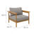 Wren Outdoor Patio Teak Wood Armchair And Ottoman Set In Natural-105239747-105239748
