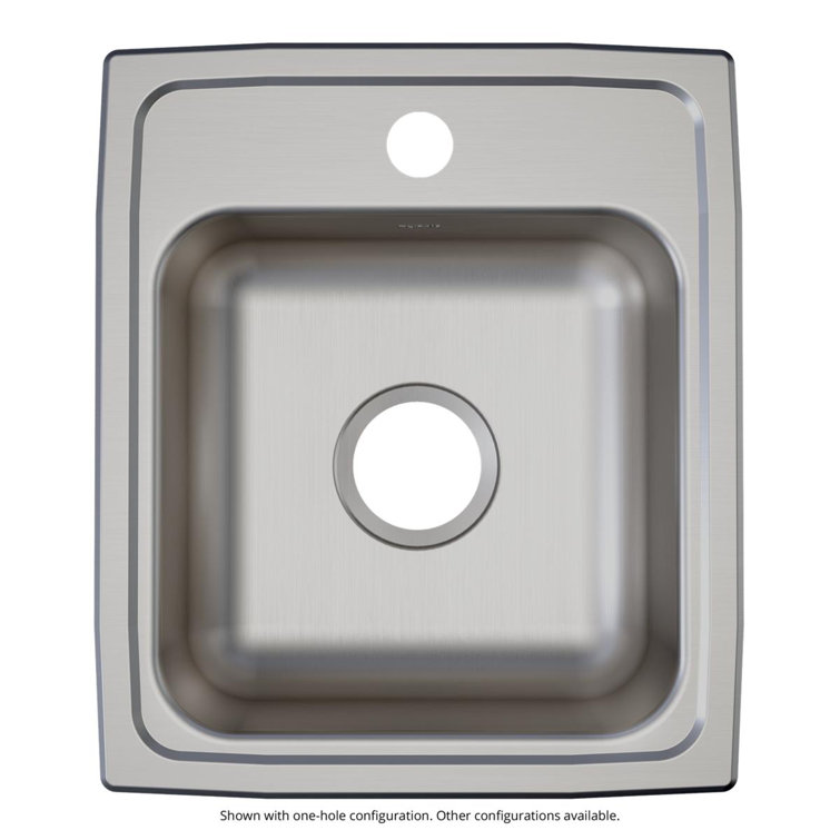 Elkay Lustertone Classic Stainless Steel 15" X 17-1/2" X 5-1/2", Single Bowl Drop-In ADA Sink