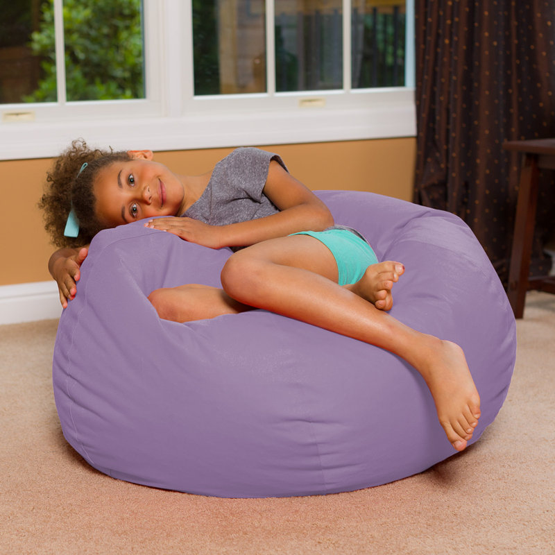 Fauteuil à billes pour enfants, adolescents et adultes - Rempli de perles souples, comprend une housse amovible et lavable à la machine - Plusieurs couleurs, tailles et tissus, y compris nylon doux et toile avec motifs