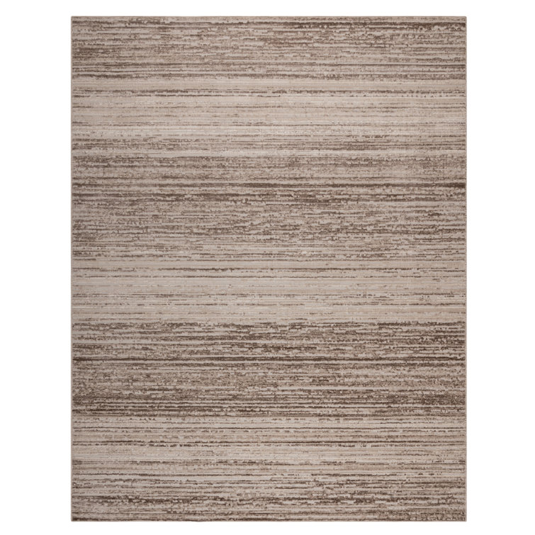 Migliore Osian Modern Striped Ombre Soft High-Low Beige Cream Gold Area Rug