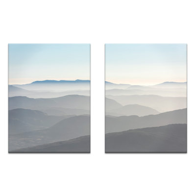 Misty Mountain - 2 Piece Wrapped Canvas Print
