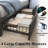 Upholstered Platform Bed with 4 Large Storage Drawers, RGB LED lights, Charging Station, Adjustable Headboard, Easy Assembly-441463679-441463677