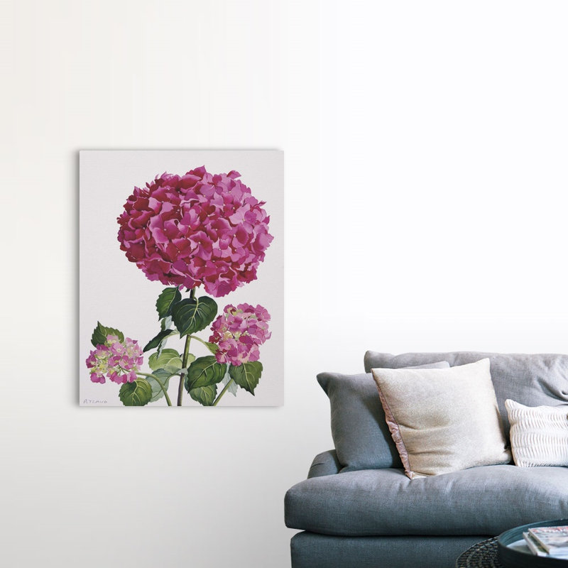 Hydrangea, art mural sur toile, Toile tendue, H 45 po x l 36 po x P 1,25 po