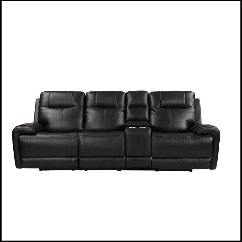 107'' Genuine Leather Reclining Sofa