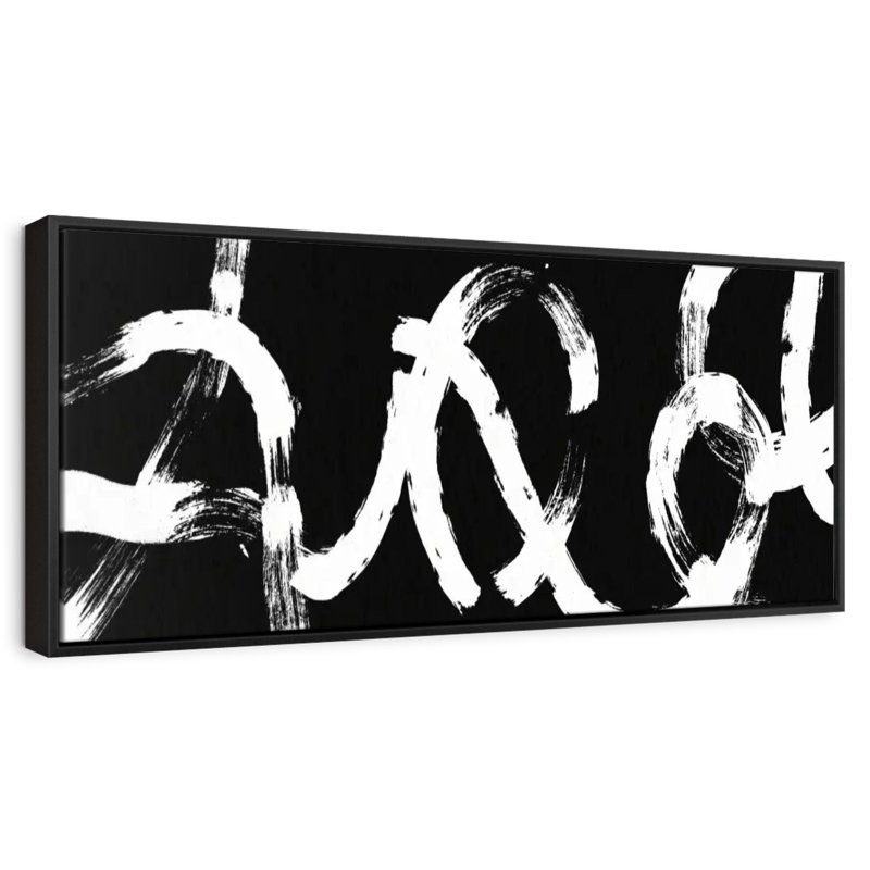BW Willmar Strokes, 43 po x 15 po, Cadre flottant noir