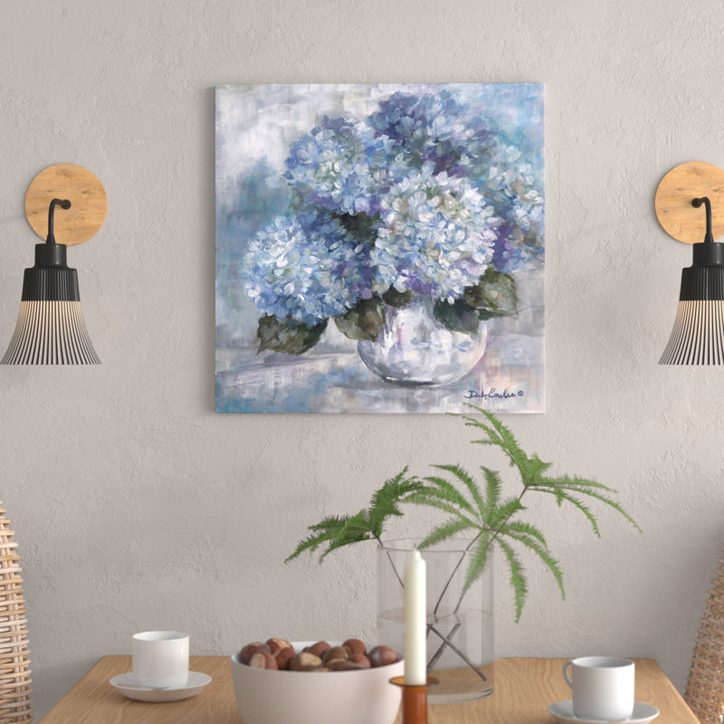 Hydrangea Blues by Debi Coules - Print on Canvas, No Frame, 45.72 cm H x 45.72 cm W x 1.91 cm D