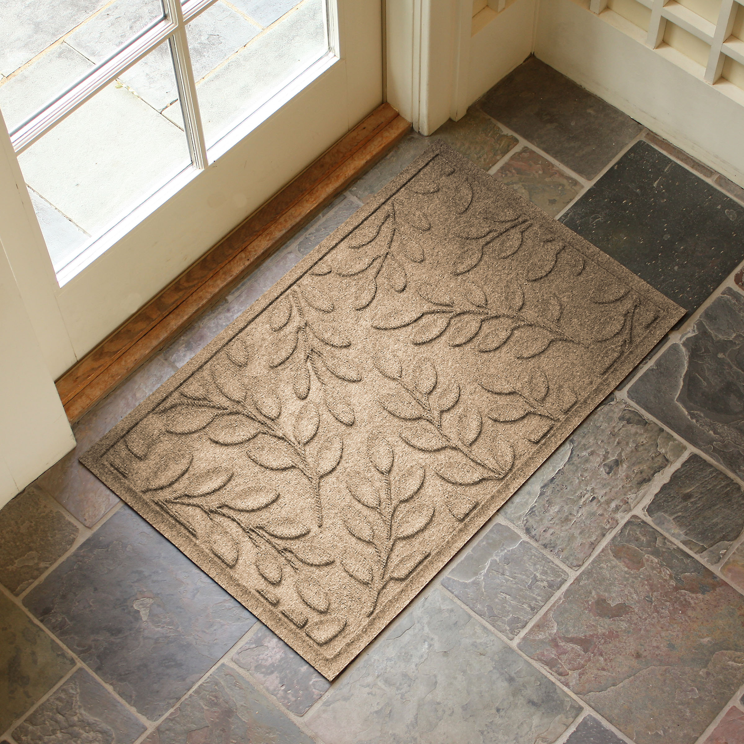 Matterly WaterHog Brittney Leaf Indoor Outdoor Door Mat & Reviews | Wayfair