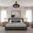 4-light Matte Black Beaded Semi-flush Mount-1920776602
