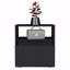 Table de chevet, table de bout, roulettes de table d'appoint, tiroir simple - noir-61197494