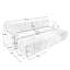 Canapé modulaire 3 places avec 3 repose-pieds et coussins-1249698701