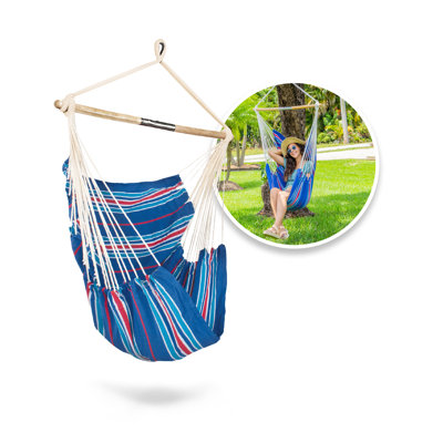 FABRIC HAMMOCK CHAIR- AMERICA'S CUP STRIPE
