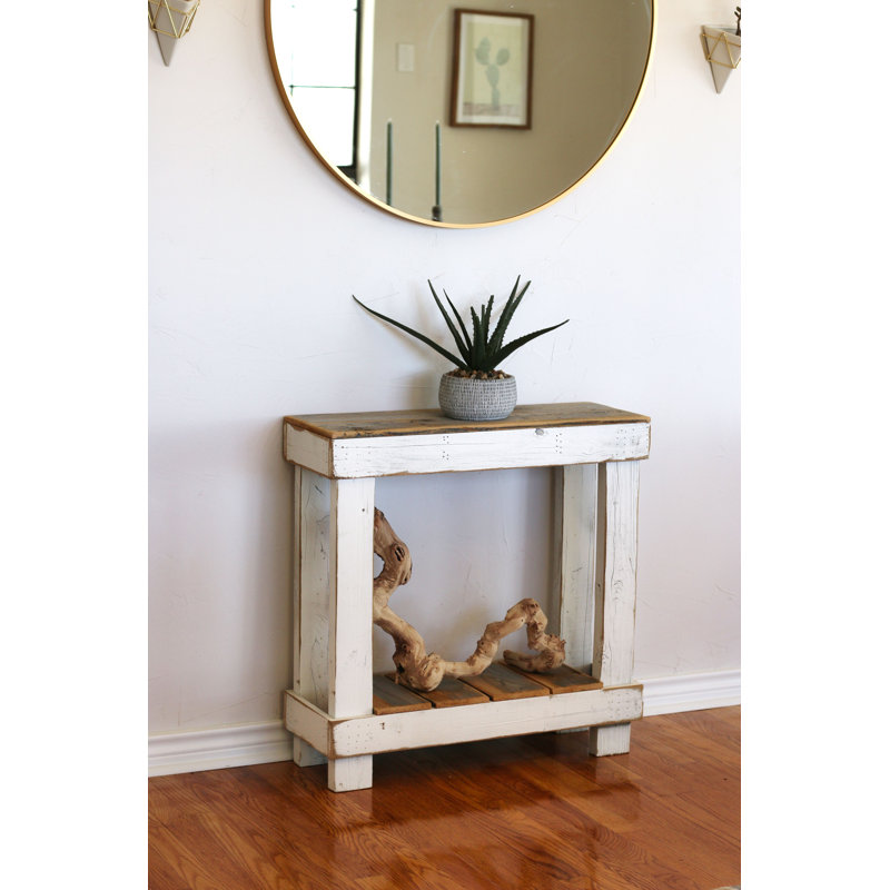Jhavori 30'' Solid Wood Console Table, White