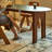 Sintered stone ash dining table set-105297983