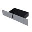 Grand lit plateforme tapissier en velours avec 2 tiroirs et 1 lit gigogne simple TG - gris