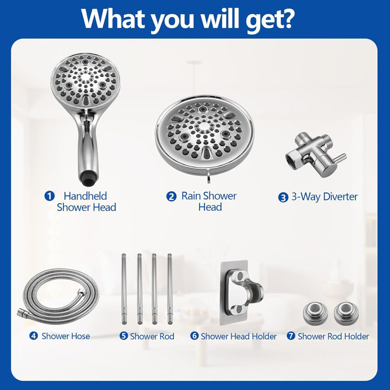 Adjustable Shower Head, Chrome