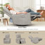 Fauteuil inclinable électrique pivotant rembourré Hjalti-106891552