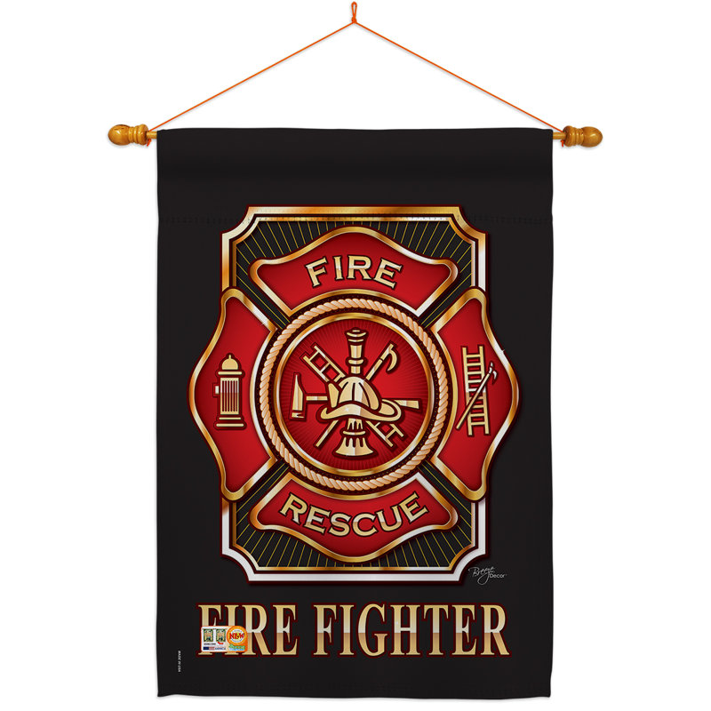Double Sided 40'' H x 28'' W Polyester Flag Set