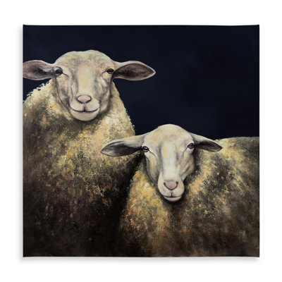 Two Sheep Blue Tablecloth | Indoor/Outdoor Home Decor