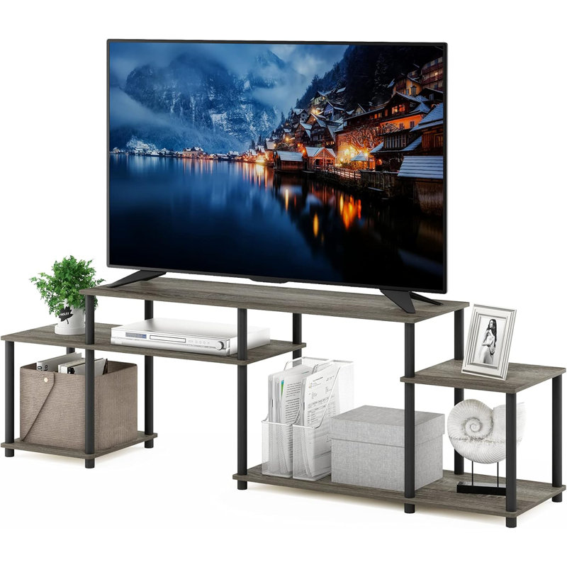  Meuble télé moderne chêne français, Gris / Noir