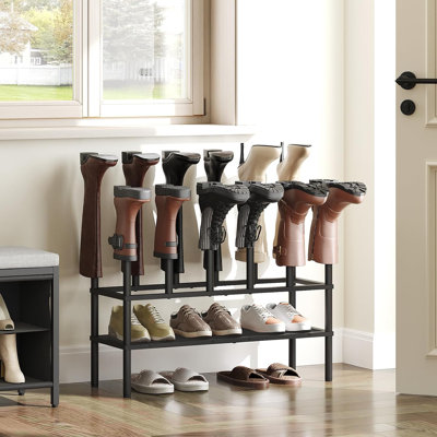 Range-chaussures, range-bottes pour garde-robe, rangement pour chaussures de cowboy, range-chaussures à 3 niveaux pouvant contenir 10 paires