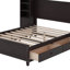 Lit double en bois avec armoire et tablette-1943362130
