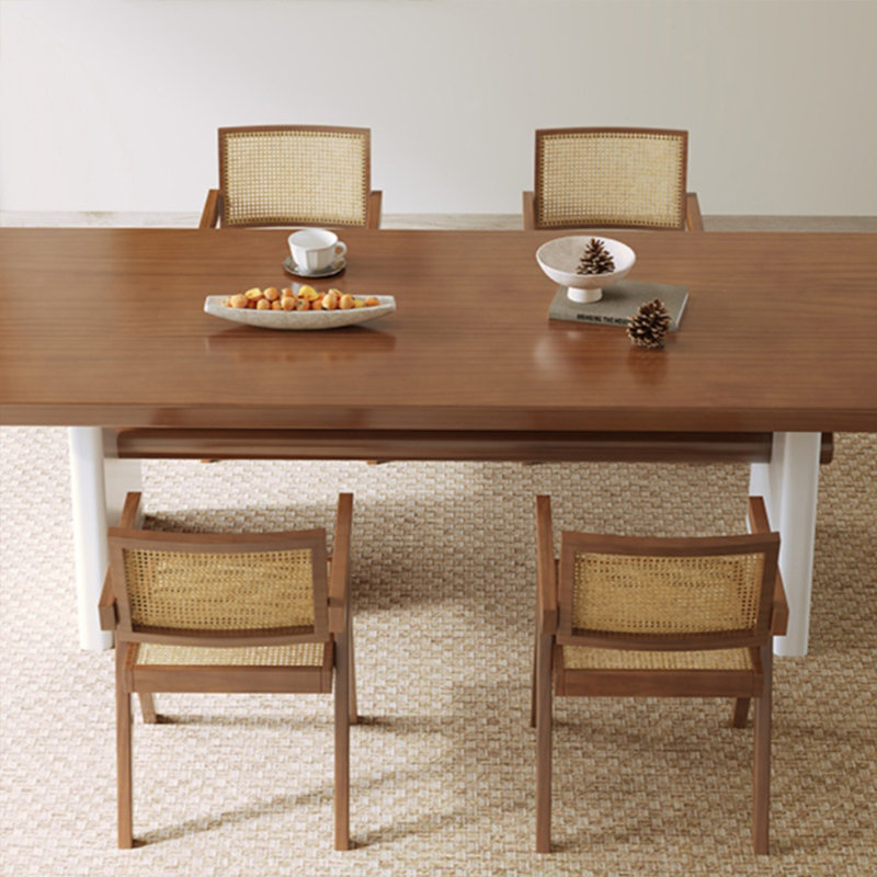 Elegant table set in solid wood, 29.52"H x 70.86"L x 31.49"W