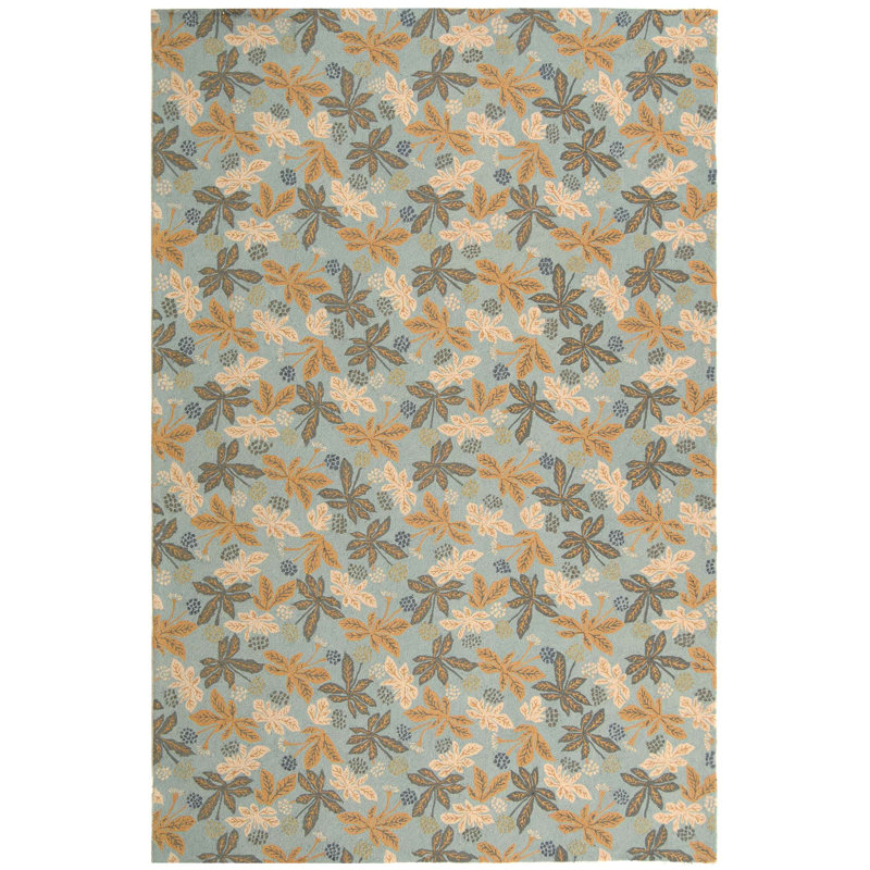 Meadow Martha Stewart Hand Hooked Wool Pile Rug, Rectangle 5'6" x 8'6"