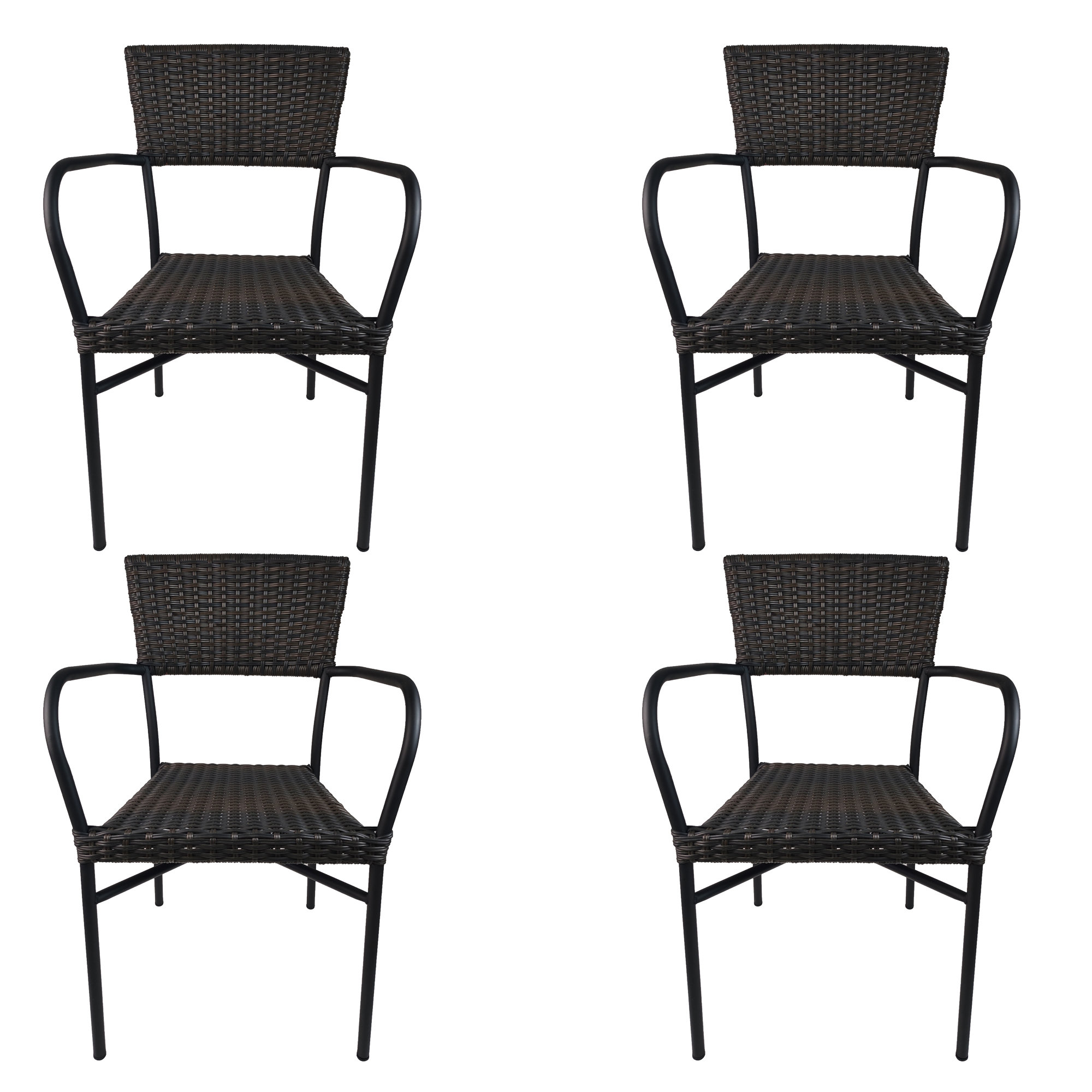 Red Barrel Studio® Abbyville Patio 35"H X 22"W X 21"D, Outdoor Wicker Rattan Chairs Wayfair